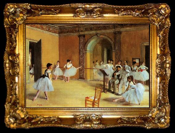 framed  Edgar Degas Dance Foyer at the Opera, ta009-2